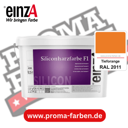 einzA Siliconharzfarbe F1 kaufen bei Proma Farben RAL 2011 Tieforange
