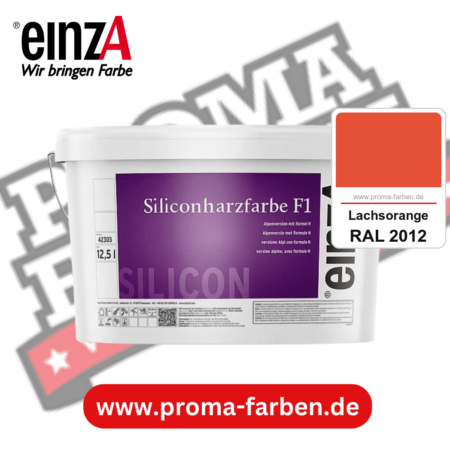 einzA Siliconharzfarbe F1 kaufen bei Proma Farben RAL 2012 Lachsorange