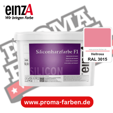 einzA Siliconharzfarbe F1 kaufen bei Proma Farben RAL 3015 Hellrosa