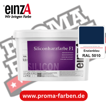 einzA Siliconharzfarbe F1 kaufen bei Proma Farben RAL 5010 Enzianblau