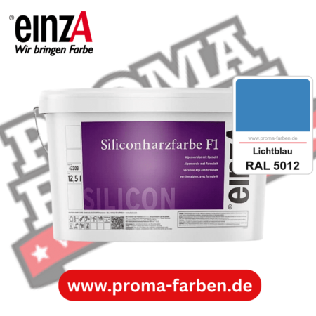 einzA Siliconharzfarbe F1 kaufen bei Proma Farben RAL 5012 Lichtblau