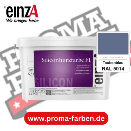 einzA Siliconharzfarbe F1 kaufen bei Proma Farben RAL 5014 Taubenblau
