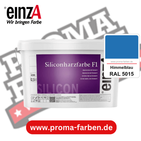 einzA Siliconharzfarbe F1 kaufen bei Proma Farben RAL 5015 Himmelblau