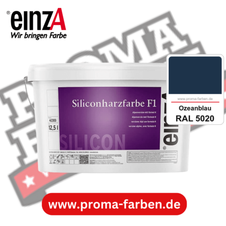 einzA Siliconharzfarbe F1 kaufen bei Proma Farben RAL 5020 Ozeanblau