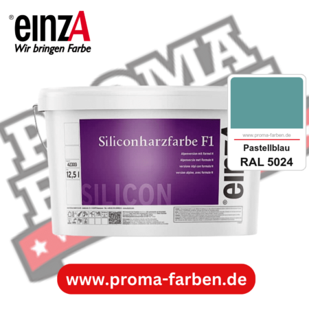 einzA Siliconharzfarbe F1 kaufen bei Proma Farben RAL 5024 Pastellblau