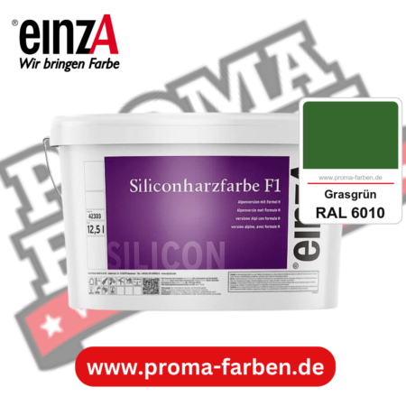 einzA Siliconharzfarbe F1 kaufen bei Proma Farben RAL 6010 Grasgrün