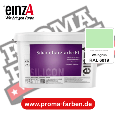 einzA Siliconharzfarbe F1 kaufen bei Proma Farben RAL 6019 Weißgrün