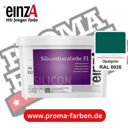 einzA Siliconharzfarbe F1 kaufen bei Proma Farben RAL 6026 Opalgrün