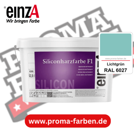 einzA Siliconharzfarbe F1 kaufen bei Proma Farben RAL 6027 Lichtgrün