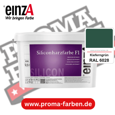 einzA Siliconharzfarbe F1 kaufen bei Proma Farben RAL 6028 Kieferngrün