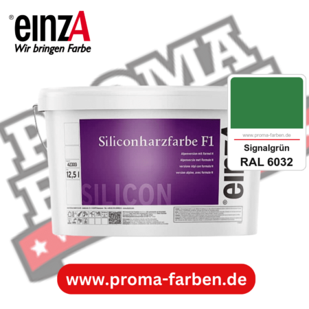 einzA Siliconharzfarbe F1 kaufen bei Proma Farben RAL 6032 Signalgrün