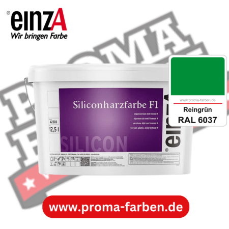 einzA Siliconharzfarbe F1 kaufen bei Proma Farben RAL 6037 Reingrün