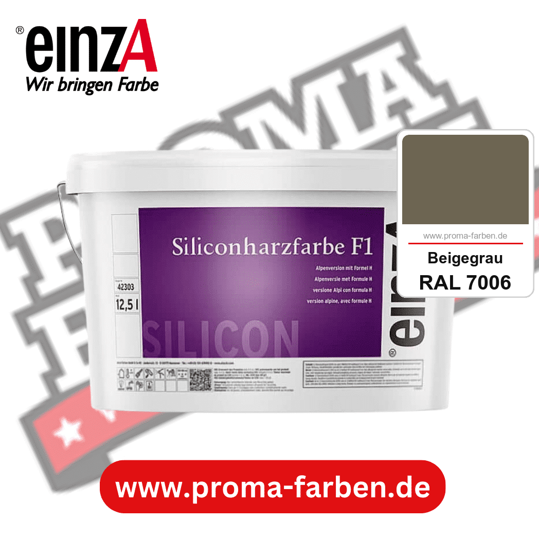 einzA Siliconharzfarbe F1 kaufen bei Proma Farben RAL 7006 Beigegrau