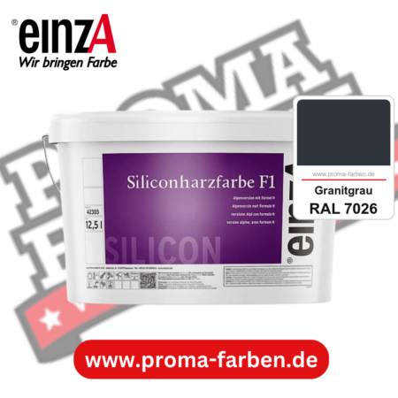 einzA Siliconharzfarbe F1 kaufen bei Proma Farben RAL 7026 Granitgrau