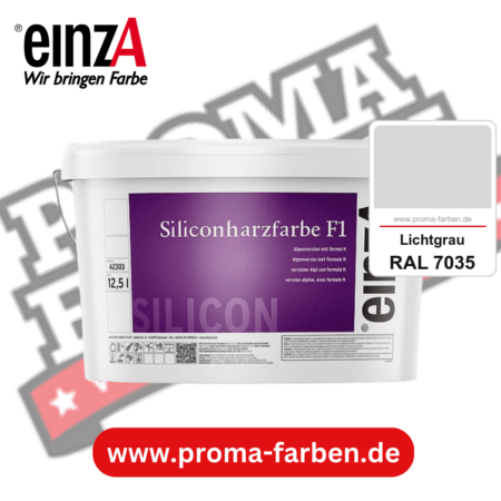 einzA Siliconharzfarbe F1 kaufen bei Proma Farben RAL 7035 Lichtgrau
