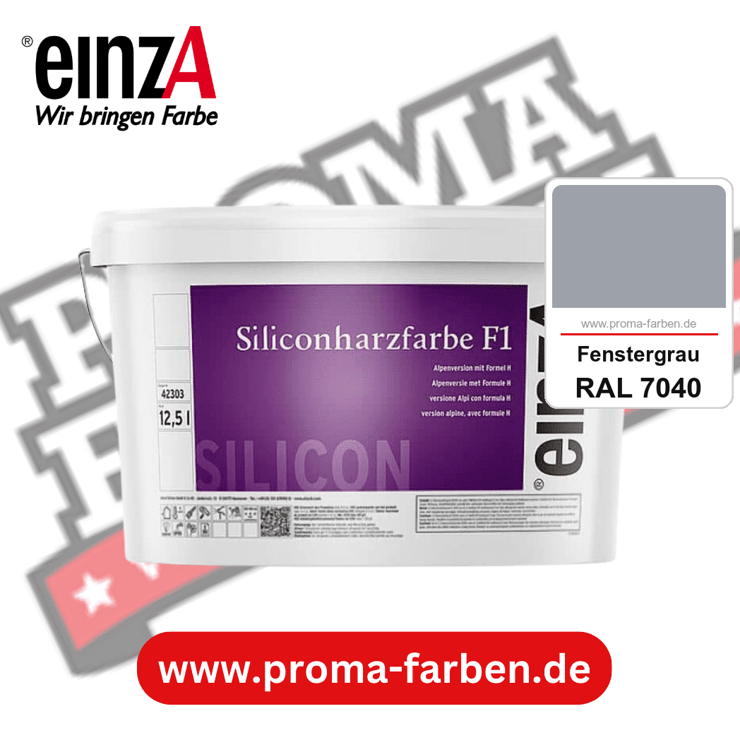 einzA Siliconharzfarbe F1 kaufen bei Proma Farben RAL 7040 Fenstergrau