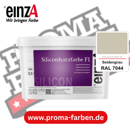 einzA Siliconharzfarbe F1 kaufen bei Proma Farben RAL 7044 Seidengrau