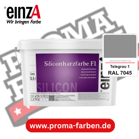 einzA Siliconharzfarbe F1 kaufen bei Proma Farben RAL 7045 Telegrau 1