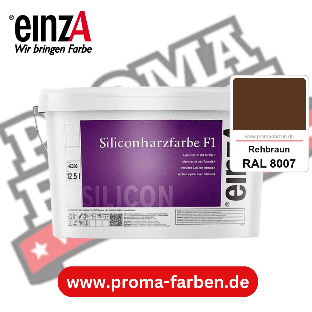 einzA Siliconharzfarbe F1 kaufen bei Proma Farben RAL 8007 Rehbraun