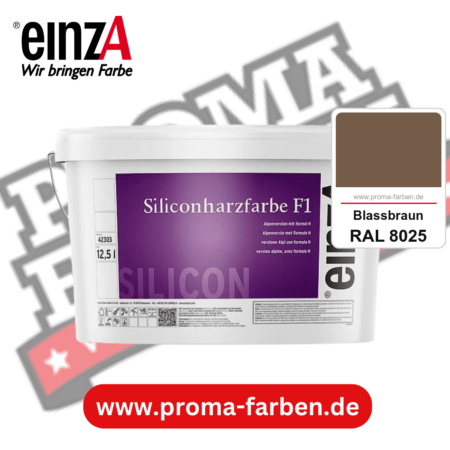 einzA Siliconharzfarbe F1 kaufen bei Proma Farben RAL 8025 Blassbraun