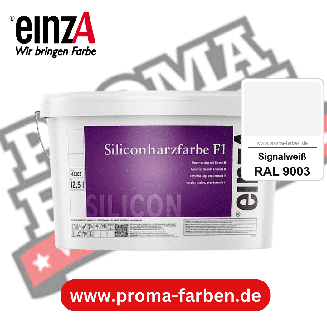 einzA Siliconharzfarbe F1 kaufen bei Proma Farben RAL 9003 Signalweiß