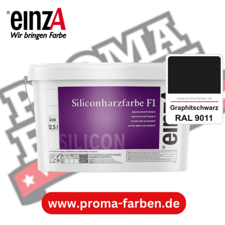 einzA Siliconharzfarbe F1 kaufen bei Proma Farben RAL 9011 Graphitschwarz