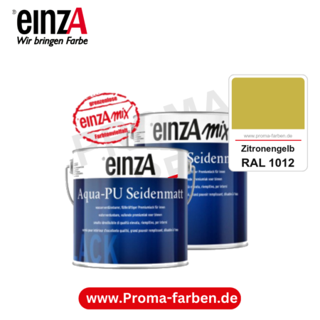 einzA Aqua-PU seidenmatt kaufen bei Proma Farben RAL 1012 Zitronengelb
