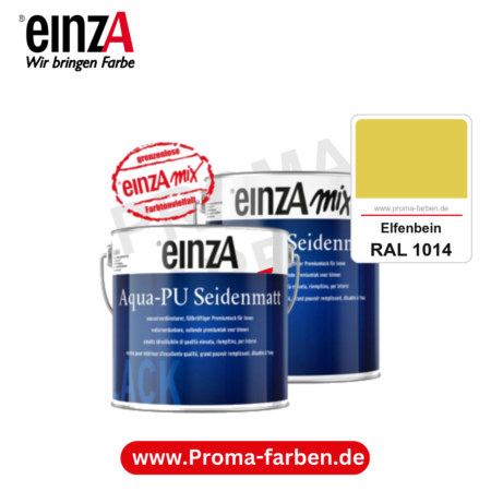 einzA Aqua-PU seidenmatt kaufen bei Proma Farben RAL 1014 Elfenbein