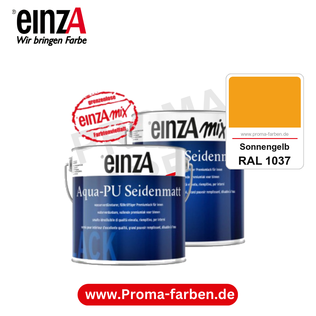 einzA Aqua-PU seidenmatt kaufen bei Proma Farben RAL 1037 Sonnengelb