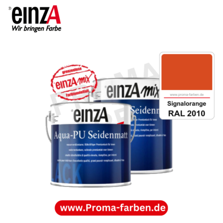 einzA Aqua-PU seidenmatt kaufen bei Proma Farben RAL 2010 Signalorange