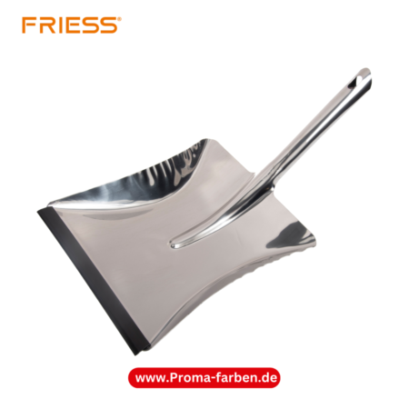Friess Techno Kehrschaufel Edelstahl 23 cm, mit Gummilippe kaufen bei Proma Farben