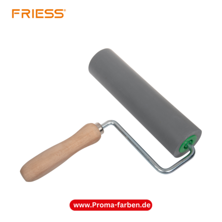 Friess Techno Tapeten-Andrückwalze Moosgummi 220 mm, Holzgriff kaufen bei Proma Farben