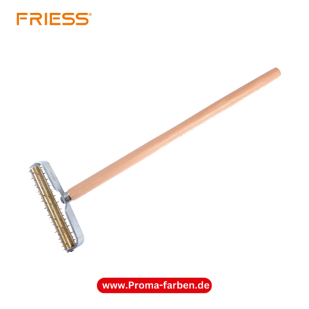Friess Techno Stachelwalze Messing 180 mm, mit Holzstiel kaufen bei Proma Farben