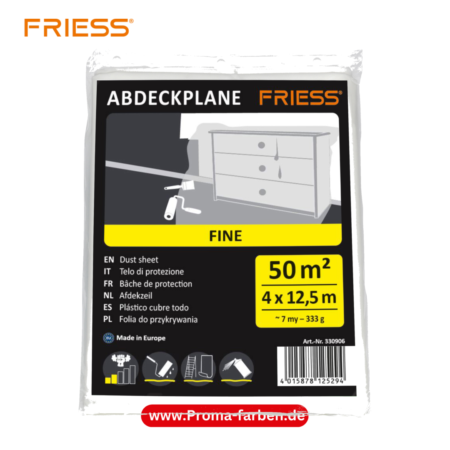 Friess Techno Abdeckplane HDPE, 7 my, 4 x 12,5 m kaufen bei Proma Farben