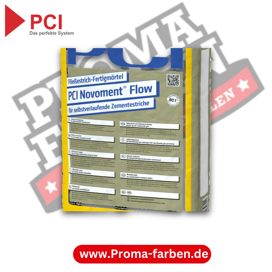 PCI Novoment Flow Fließestrich-Fertigmörtel Grau - 25 Kg kaufen bei Proma Farben Hamburg