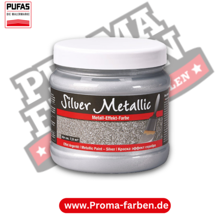 Pufas Metall-Effekt-Farbe Silber kaufen bei Proma Farben