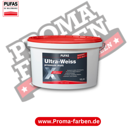 Pufas Ultra-Weiss premium matt kaufen bei Proma Farben