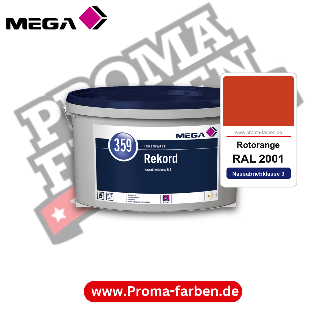 MEGA 359 Rekord RAL 2001 Rotorange – Innenfarbe matt Klasse 3