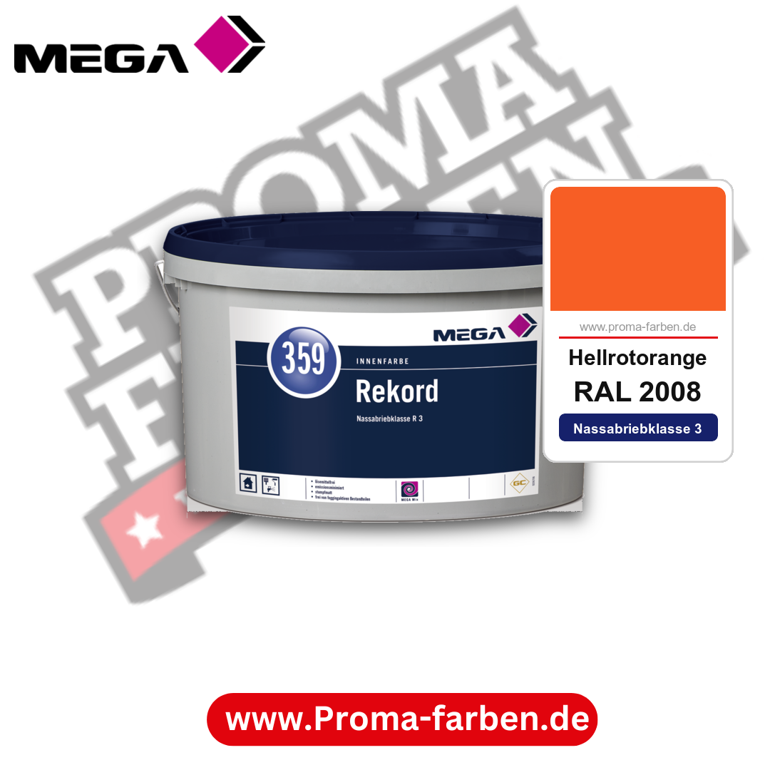 MEGA 359 Rekord RAL 2008 Hellrotorange – Innenfarbe matt Klasse 3