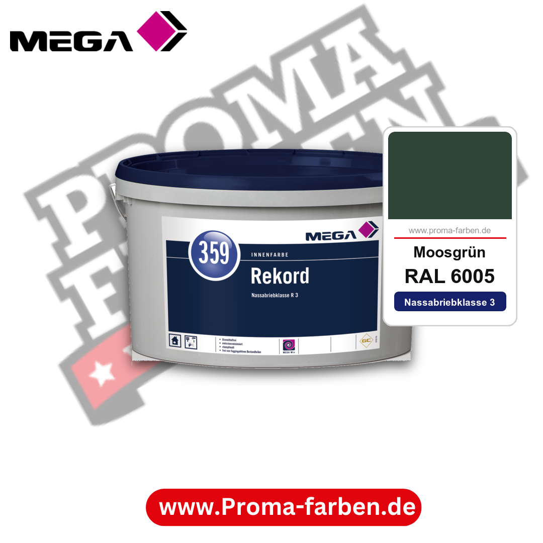MEGA 359 Rekord RAL 6005 Moosgrün – Innenfarbe matt Klasse 3