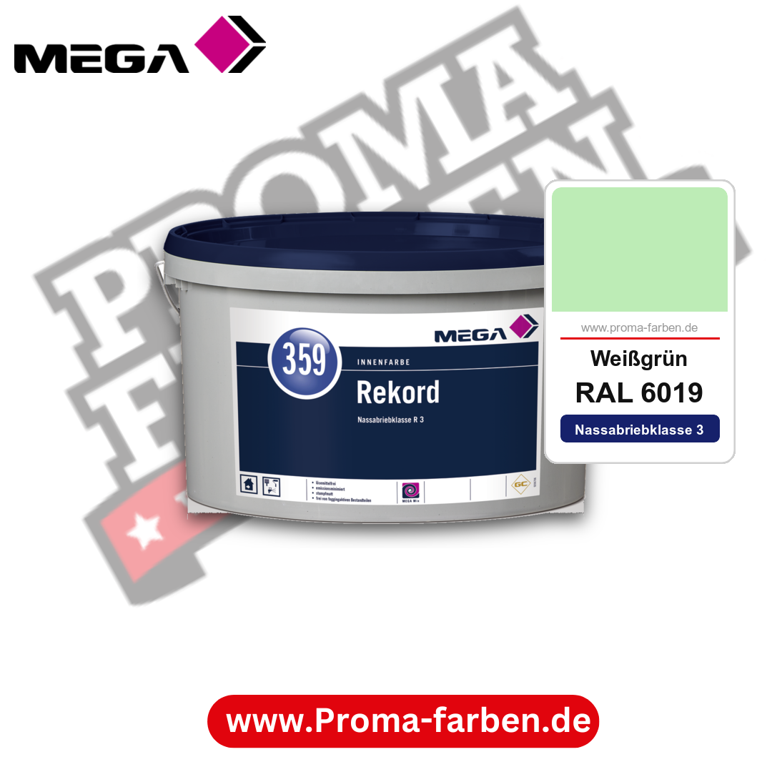 MEGA 359 Rekord RAL 6019 Weißgrün – Innenfarbe matt Klasse 3