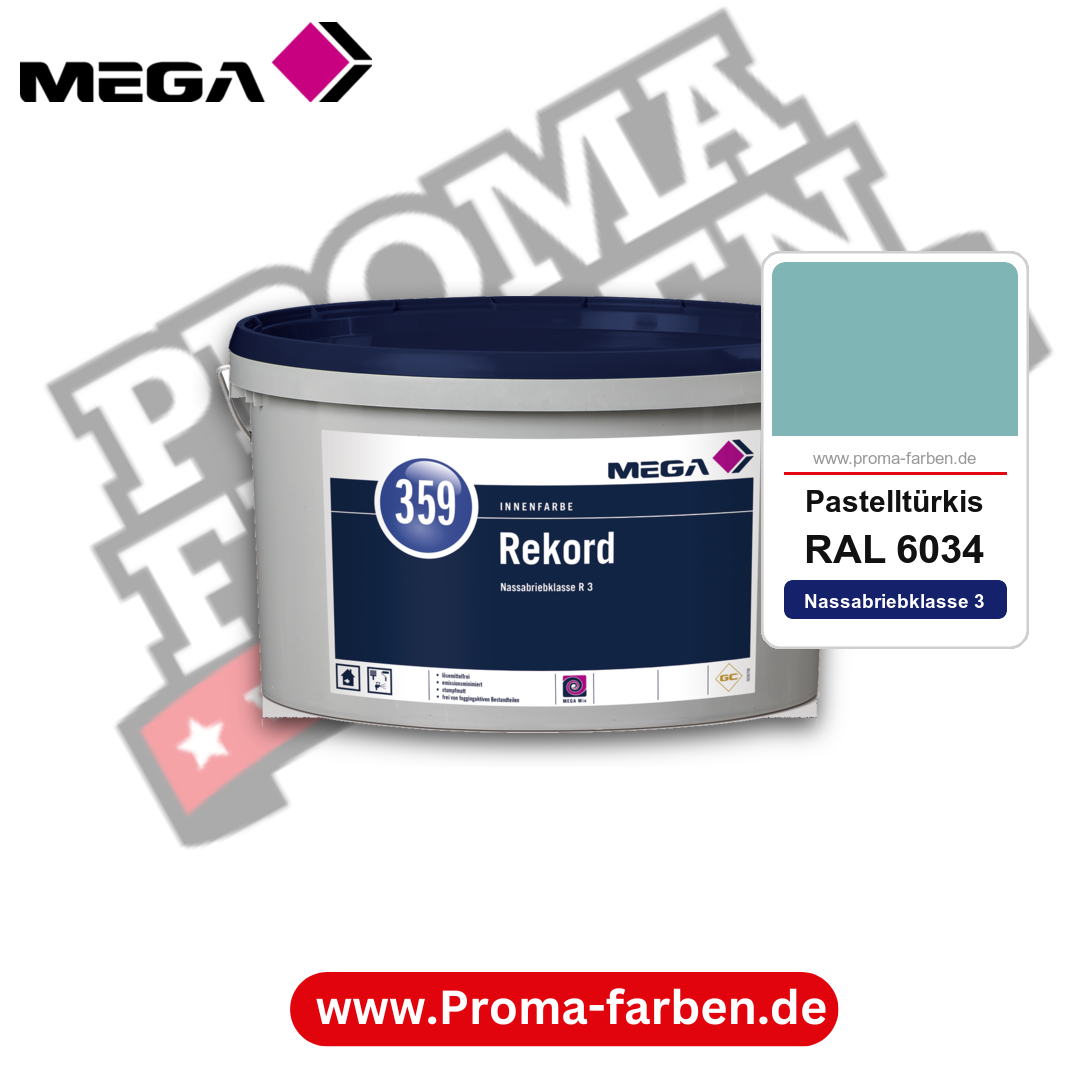 MEGA 359 Rekord RAL 6034 Pastelltürkis – Innenfarbe matt Klasse 3