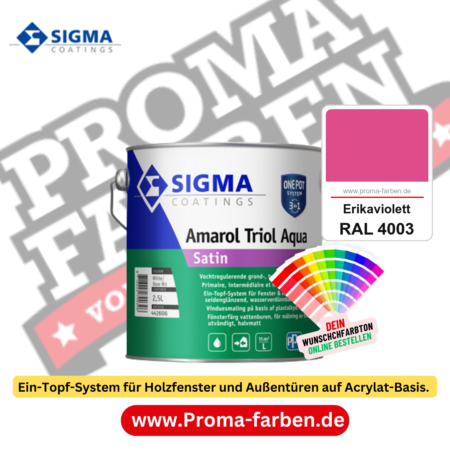 SIGMA Amarol Triol Aqua Satin kaufen bei Proma Farben RAL 4003 Erikaviolett