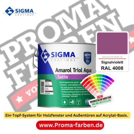 SIGMA Amarol Triol Aqua Satin kaufen bei Proma Farben RAL 4008 Signalviolett