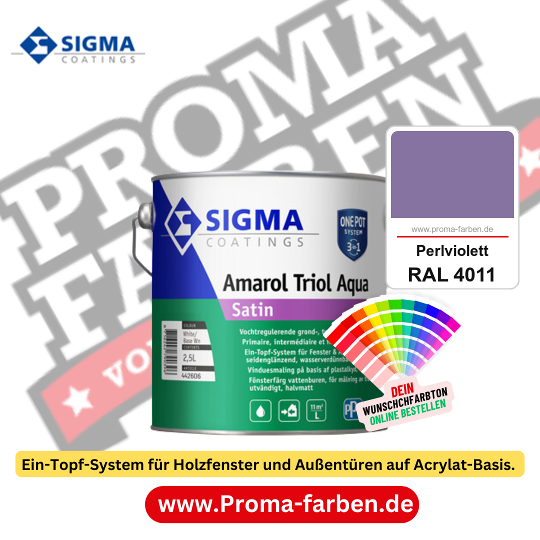 SIGMA Amarol Triol Aqua Satin kaufen bei Proma Farben RAL 4011 Perlviolett