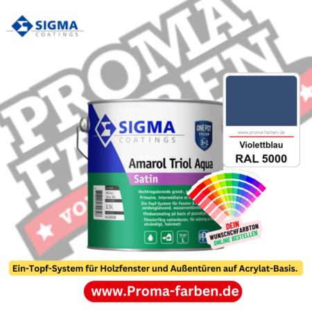 SIGMA Amarol Triol Aqua Satin kaufen bei Proma Farben RAL 5000 Violettblau