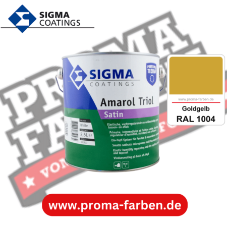 SIGMA Amarol Triol Satin Power Tech 3 kaufen bei Proma Farben RAL 1004 Goldgelb
