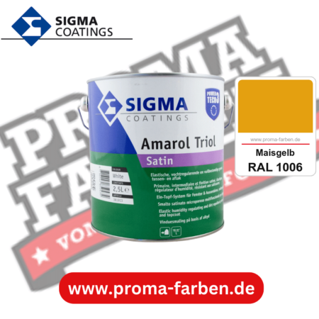 SIGMA Amarol Triol Satin Power Tech 3 kaufen bei Proma Farben RAL 1006 Maisgelb