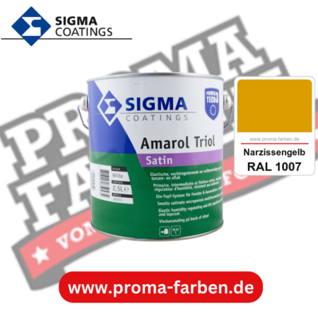 SIGMA Amarol Triol Satin Power Tech 3 kaufen bei Proma Farben RAL 1007 Narzissengelb