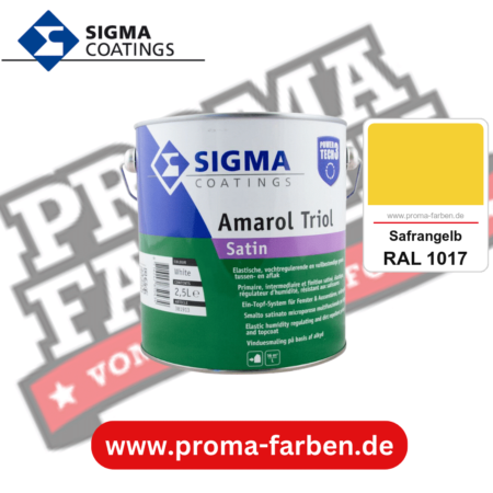 SIGMA Amarol Triol Satin Power Tech 3 kaufen bei Proma Farben RAL 1017 Safrangelb